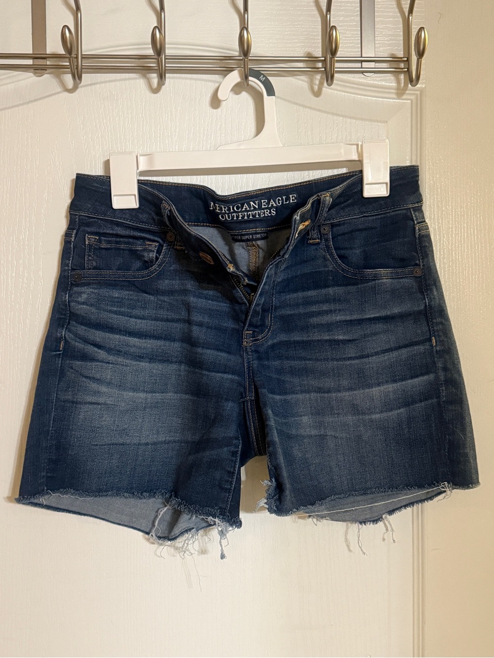 American Eagle Outfitters Indigo Distressed Denim Cutoff Shorts